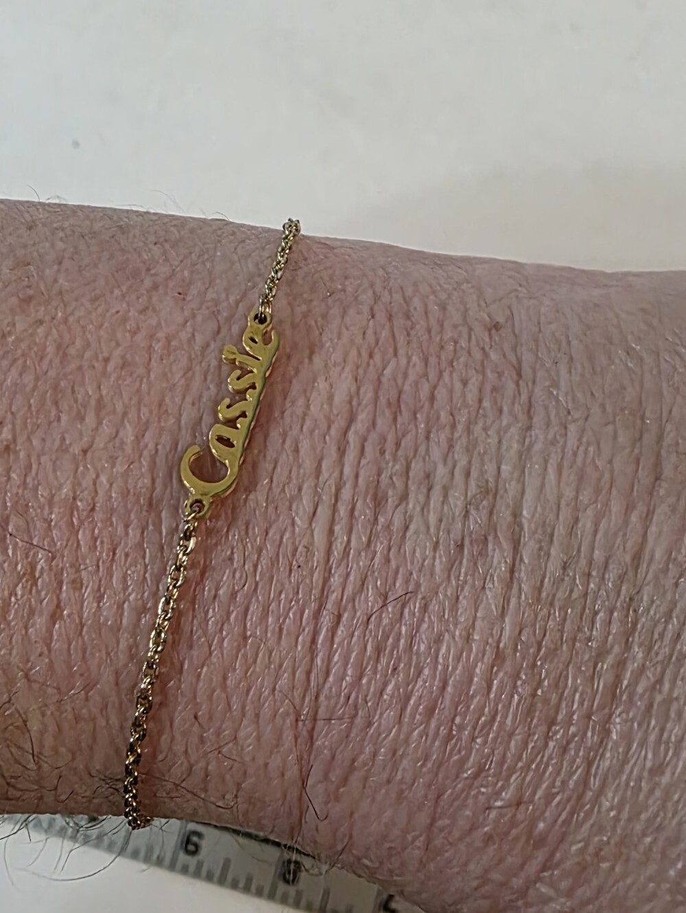 CASSIE Spell Out Name Chain Bracelet 7.5"